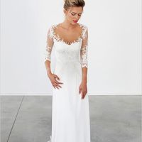 Wedding dresses,lace wedding dresses,half sleeve bridal gown,vintage wedding dress,elegant wedding dress,2020 bridal gown,317 - Thumbnail 1