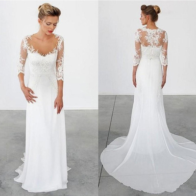 Wedding dresses,lace wedding dresses,half sleeve bridal gown,vintage wedding dress,elegant wedding dress,2020 bridal gown,317