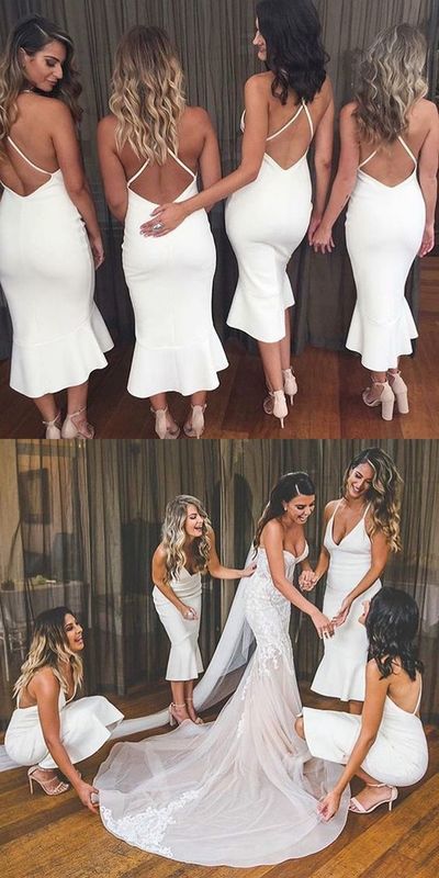 V-Neck Bridesmaid Dresses, Cross Back Bridesmaid Dresses, Bridesmaid Dresses,318
