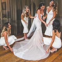 V-Neck Bridesmaid Dresses, Cross Back Bridesmaid Dresses, Bridesmaid Dresses,318 - Thumbnail 1