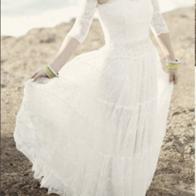 Wedding dresses,off shoulder bridal gown,lace wedding dresses,half sleeve bridesmaid dresses,perfect wedding dresses for beach wedding,325 - Thumbnail 5