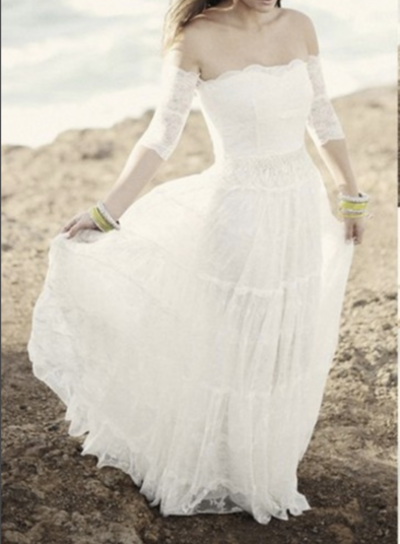 Wedding dresses,off shoulder bridal gown,lace wedding dresses,half sleeve bridesmaid dresses,perfect wedding dresses for beach wedding,325