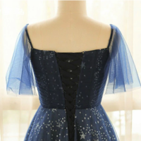 Plus Size Blue Tulle Sweetheart With Star Prom Dress,368 - Thumbnail 1