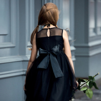 Custom-made Black Flower Girl Dresses,Hi-lo Halter Girl Dresses,372 - Thumbnail 1