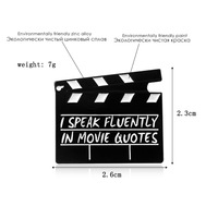 Free Shipping-"I SPEACK FLUENTLY IN MOVIE QUOTES" PINS (SET/2PCS) - Thumbnail 1