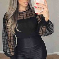 Women Net Yarn Splice T-Shirt - Thumbnail 1