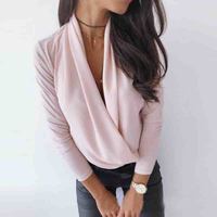Chiffon Long Sleeve Bat Sleeve Top - Thumbnail 1