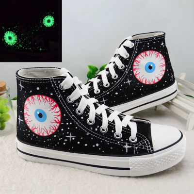 Harajuku starry luminous hand-painted shoes - Thumbnail 5