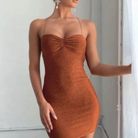 Sexy Body con Sweetheart Open Back Spaghetti Straps Mini Prom Dresses,Sparkly Evening Party Dresses Under 100 - Thumbnail 1
