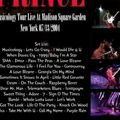 Prince musicology tour live at madison square garden, new york 07.13.2004 dvd
