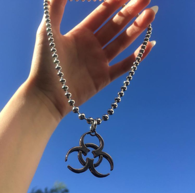 Free Shipping-BIOHAZARD LOGO NECKLACE