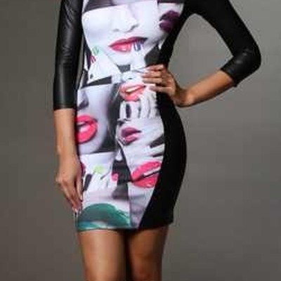 Kisses and lips dress