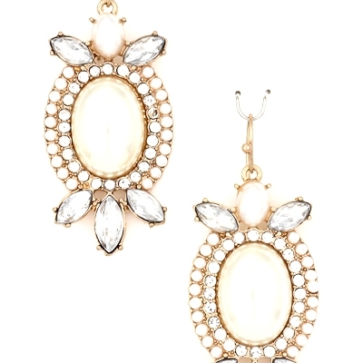 Crystal zodiac earrings in pearlescent