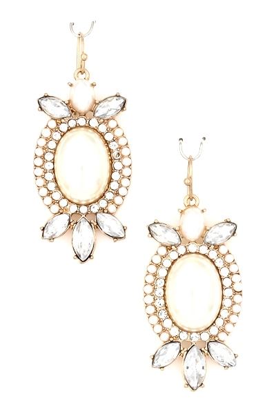 Crystal Zodiac Earrings in Pearlescent