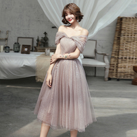 Cute tulle sequins short prom dress - Thumbnail 2