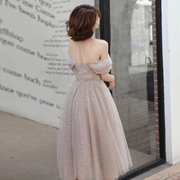 Cute tulle sequins short prom dress - Thumbnail 3