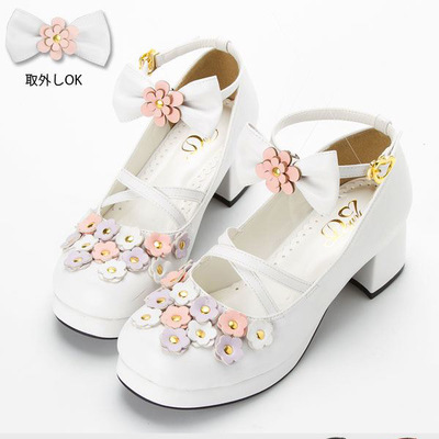 Soft girl shoes princess shoes fun flowers single shoes - Thumbnail 3