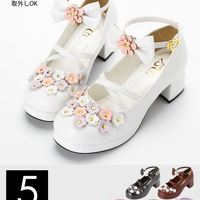 Soft Girl Shoes Princess Shoes Fun Flowers Single Shoes - Thumbnail 1