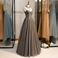 Stylish tulle long prom dress - Thumbnail 1