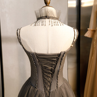 Stylish tulle long prom dress - Thumbnail 3