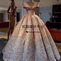 Gradient Ball Gown Prom Dresses Sequins Sequins Lace Evening Formal Gowns,401 - Thumbnail 1
