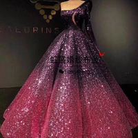 Gradient Ball Gown Prom Dresses Sequins Sequins Lace Evening Formal Gowns,401 - Thumbnail 2