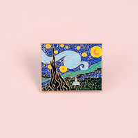 Free Shipping-STARRY NIGHT PIN ( SET / 2 PCS ) - Thumbnail 3