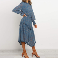 Sweet Print Long Sleeve Dress - Thumbnail 1