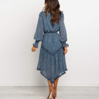 Sweet Print Long Sleeve Dress - Thumbnail 2