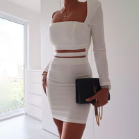 Sexy Long Sleeve Slim Package Hip Dress - Thumbnail 1