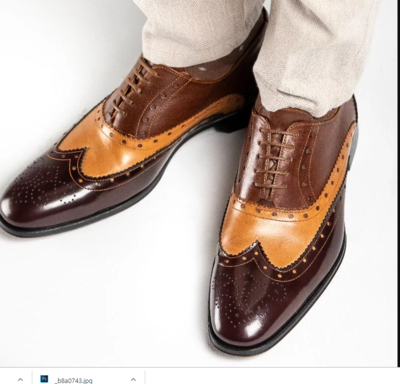 Men's Handmade Multi Color Wing Tip Brogue Lace Up Leather Shoes 