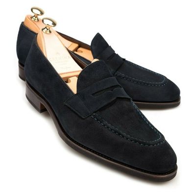 Suede Black Tone Leather Tassel Apron Toe Superior Leather Loafers Men Shoes
