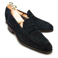 Suede Black Tone Leather Tassel Apron Toe Superior Leather Loafers Men Shoes - Thumbnail 3