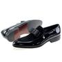 Handmade New Genuine Patent Leather Men Wedding Black Dress Shoes Men's Banquet Loafers-1
