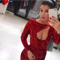 Arabic Chiffon Long Evening Dresses Party Elegant for Women Celebrity Dubai Caftan Crystal Zipper High Neck Prom Formal Gowns - Thumbnail 1