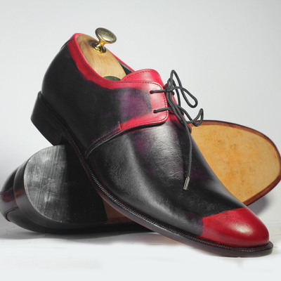 Handmade tone purple lace up leather shoes for men's - Thumbnail 5