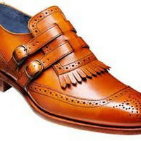 Handmade Men Latest Brogue Style Double Strap Leather Formal Shoes, Men dressing - Thumbnail 3
