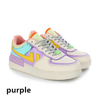 Harajuku cute macaron colorblock sneakers - Thumbnail 3