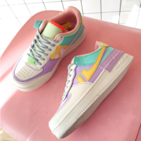 Harajuku cute macaron colorblock sneakers - Thumbnail 1