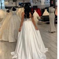 Lace Stain Women Wedding Jumpsuit with Removable Skirt Strapless Abiye Bride Wedding Gowns with Pant Suit Deane Lita - Thumbnail 1
