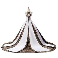  Newest Camouflage Wedding Dresses With Appliques Ball Gown Long Camo Wedding Party Dress Bridal Gowns  - Thumbnail 4