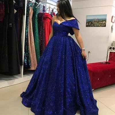 Navy blue sequined prom dresses one shoulder a line evening gowns saudi arabia floor length formal party dress custom made
