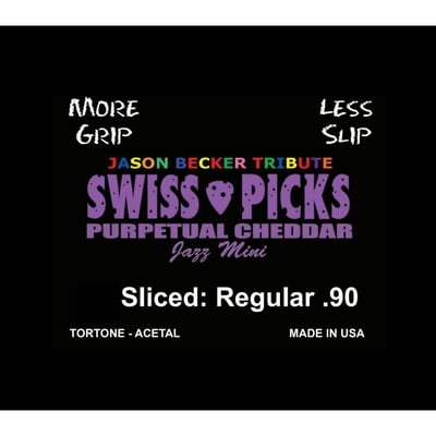 Purpetual cheddar jazz mini 12 picks sliced regular .90mm