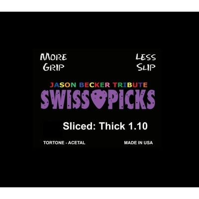 Purple round tip 12 picks sliced thick 1.10mm