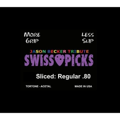 Purple round tip 72 picks sliced regular .80mm