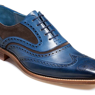 Oxford two tone party wear wing tip brogues toe superior leather lace up shoes