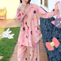 Sweet Cute Sailor Moon Luna Cat Pajamas - Thumbnail 4