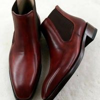 Handmade High Ankle Genuine Leather Casual Boots Men's Chelsea Leather Boots - Thumbnail 4