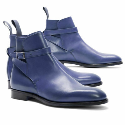 Men new handmade formal leather boots jodhpurs ankle high dress boots - Thumbnail 5