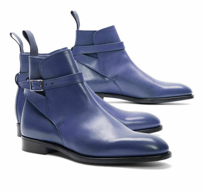 MEN NEW HANDMADE FORMAL LEATHER BOOTS JODHPURS ANKLE HIGH DRESS BOOTS